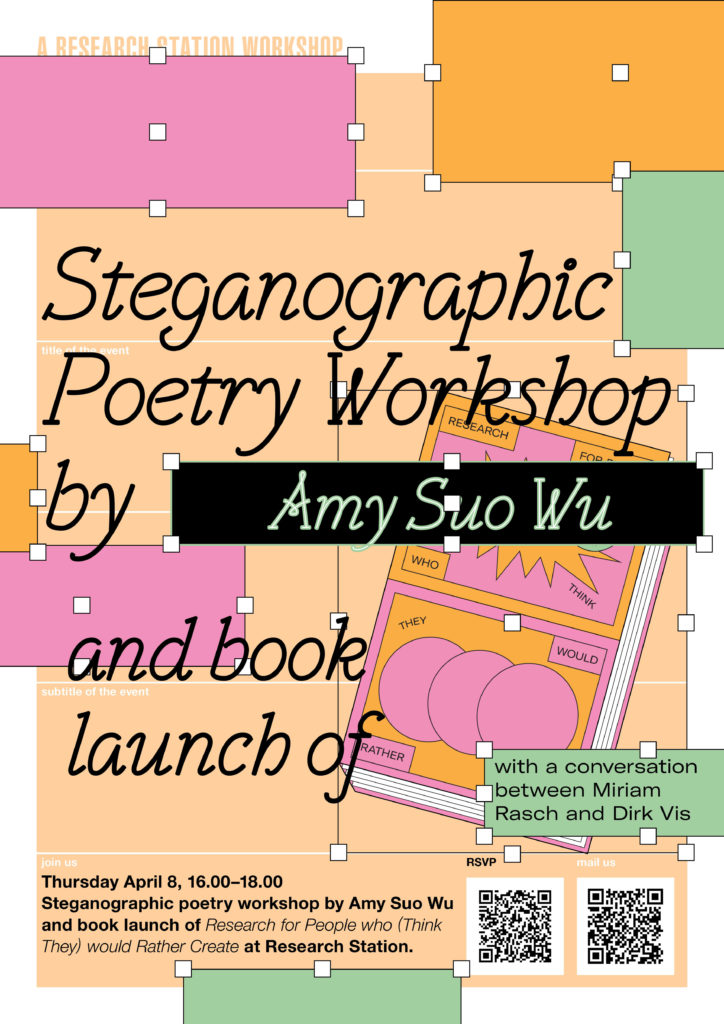 Book Launch & Steganographic Poetry Workshop (by Amy Suo Wu)
