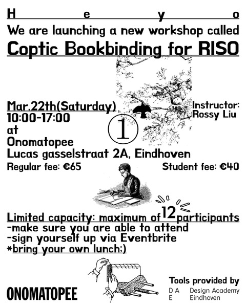 Coptic Bookbinding for RISO workshop
