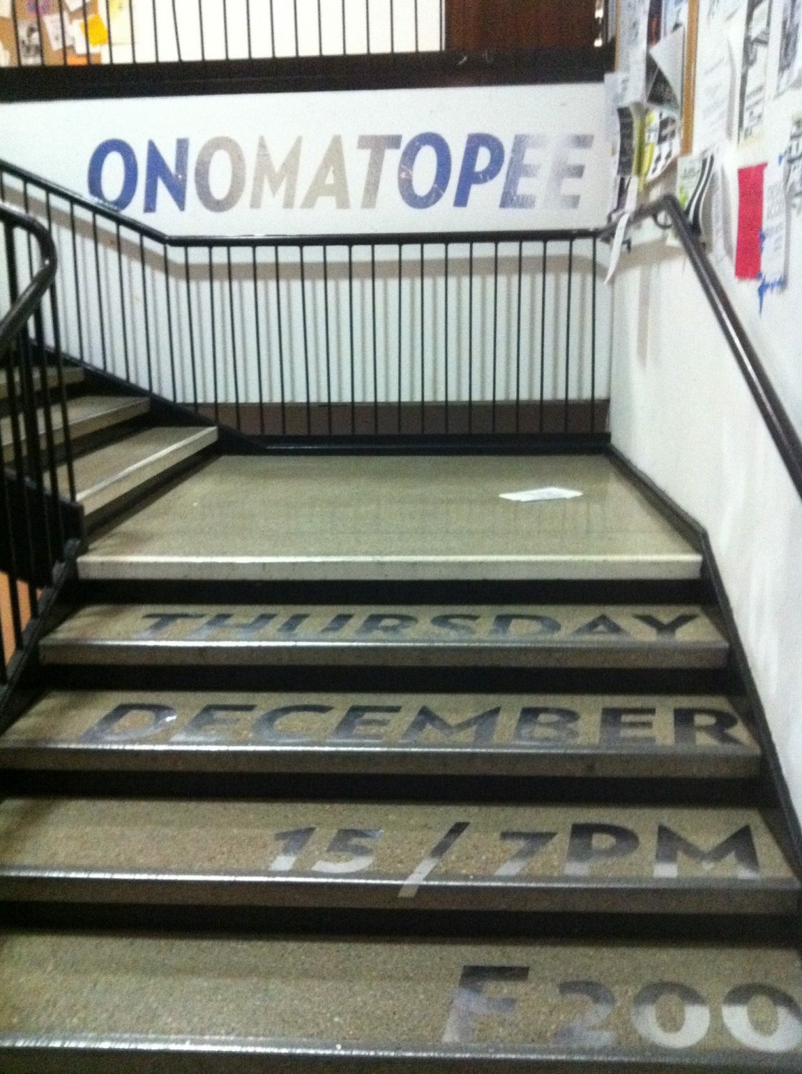 Onomatolecture at CalArts, Los Angeles