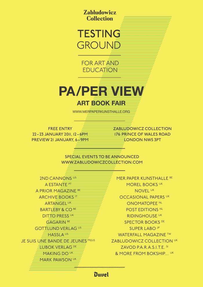 Pa/Per View art book fair London 2011