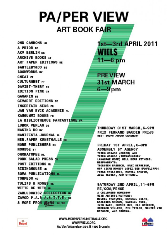 Pa/per view Art Book fair Brussels 2011