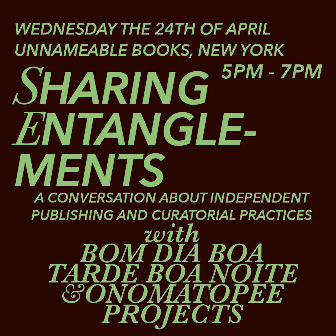 Sharing entanglements - a conversation about independent publishing and curatorial practices