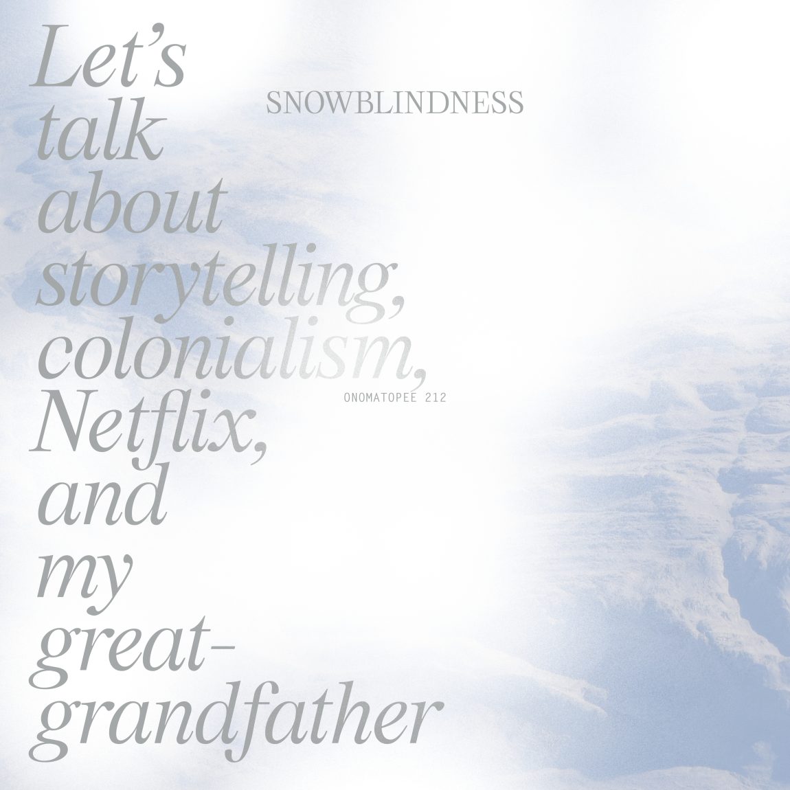 Snowblindness Booklaunch