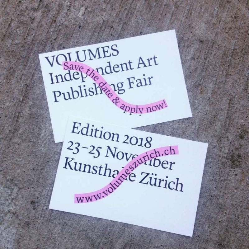 Volumes 2018 - art book fair Zurich