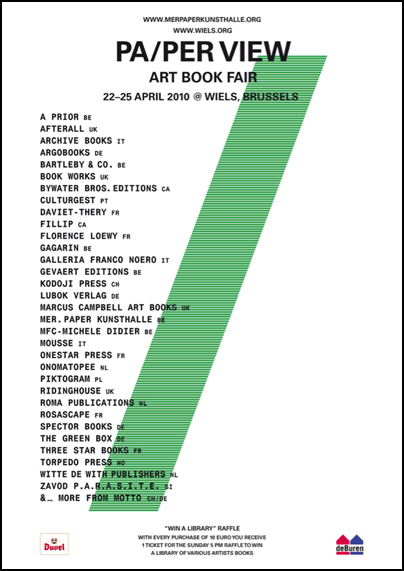 PA/PER VIEW art book fair Brussels